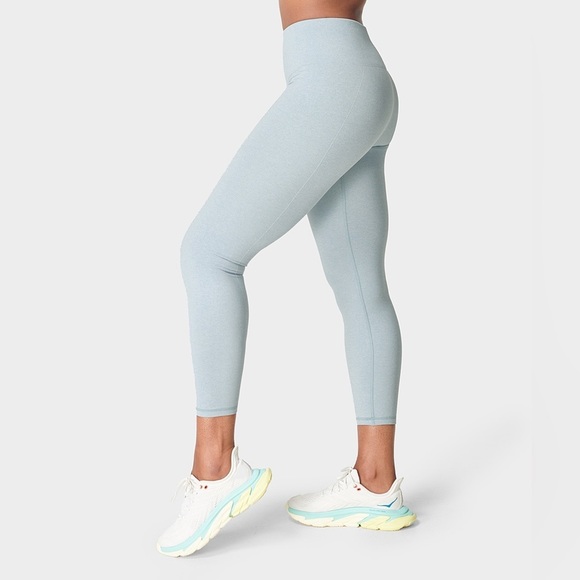 Sweaty Betty Pants - Sweaty Betty Athlete 7/8 Seamless Workout Leggings in Smoke Blue Marl Medium NWT